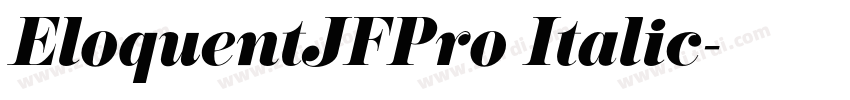 EloquentJFPro Italic字体转换